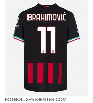 AC Milan Zlatan Ibrahimovic #11 Hemma Matchtröja 2022-23 Kortärmad